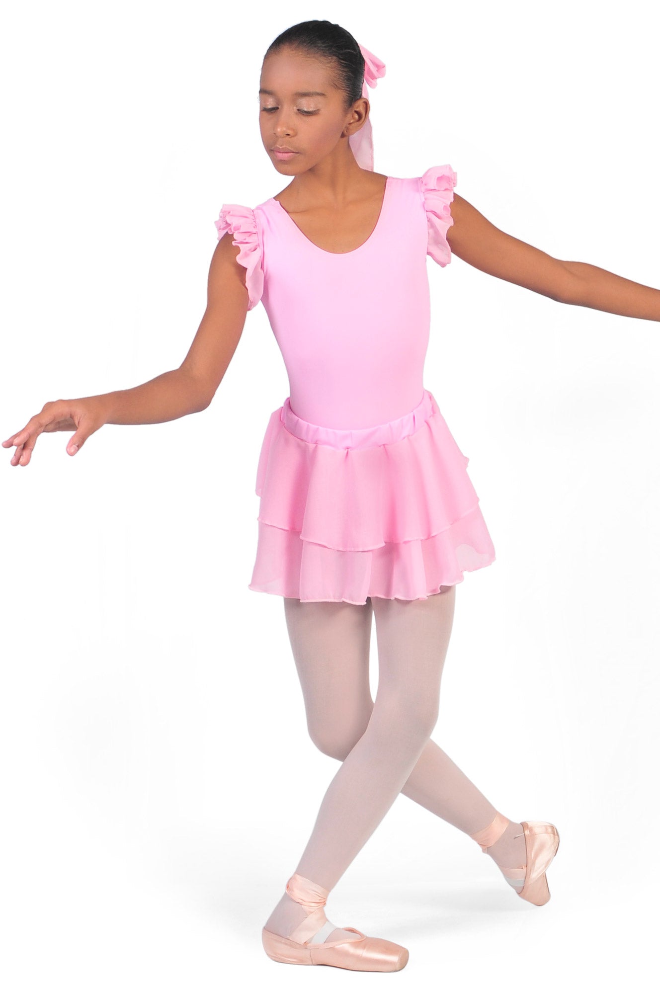 Ranrann Jupe Tutu Danse Classique Fille Mousseline Élastique – 3-16 Ans, Jupe Ballet Légère Et Fluide